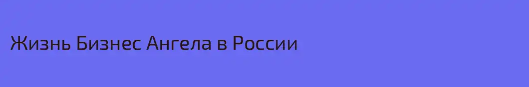 Жизнь Бизнес Ангела в России